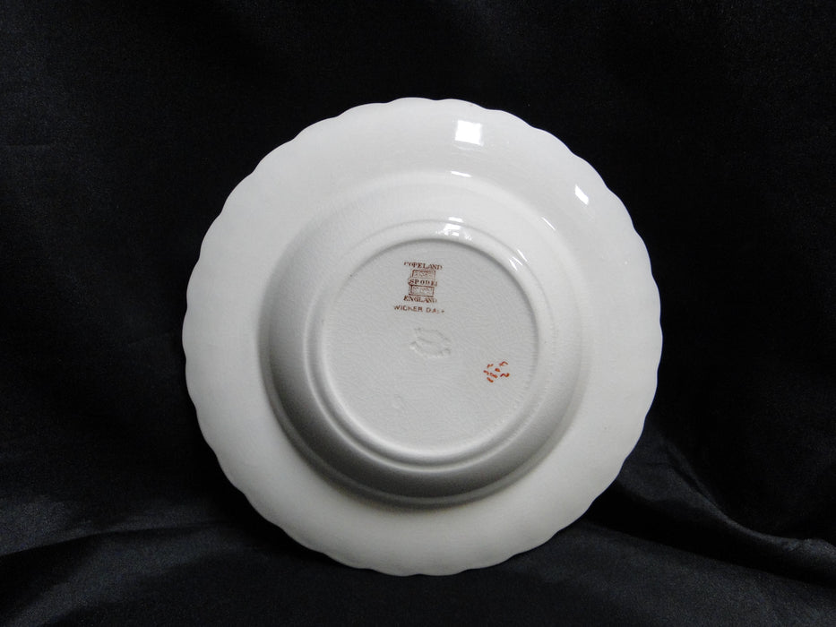 Spode Wicker Dale, Floral on Chelsea Wicker: Rim Soup Bowl, 7 3/4", Crazing