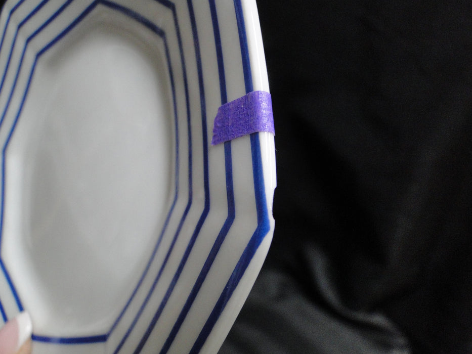 Fitz & Floyd Pin Stripe Blue: 5 3/4" Saucer Only, No Cup, As Is