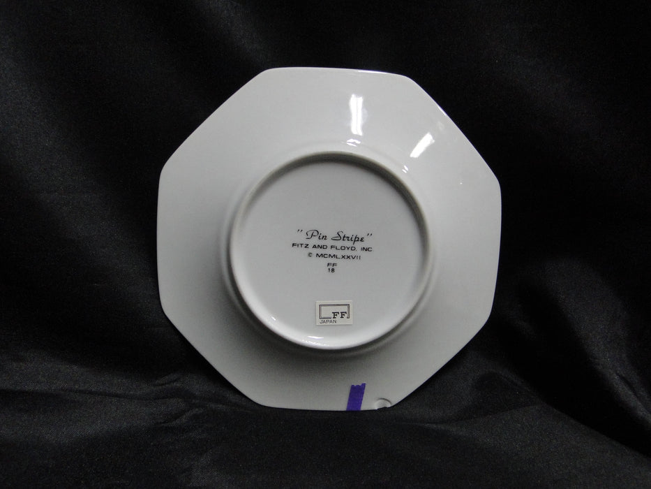 Fitz & Floyd Pin Stripe Blue: 5 3/4" Saucer Only, No Cup, As Is