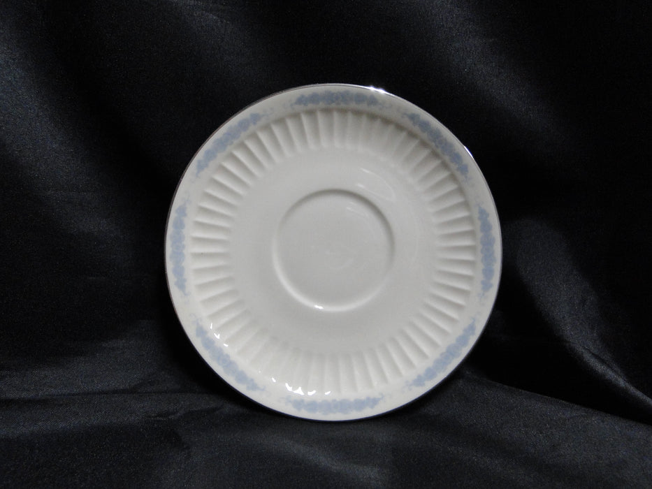 Flintridge Crissy Rose, Blue Flowers, Platinum Trim: 5 3/4" Saucer Only