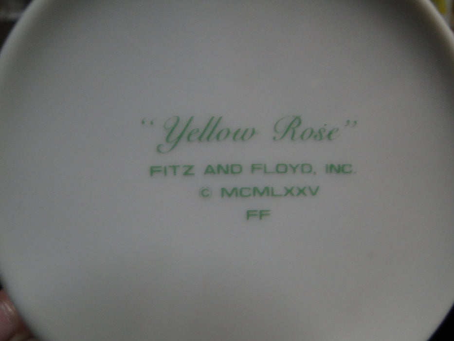 Fitz & Floyd Yellow Rose, White w/ Green: 2 1/8" Cup Only, As Is