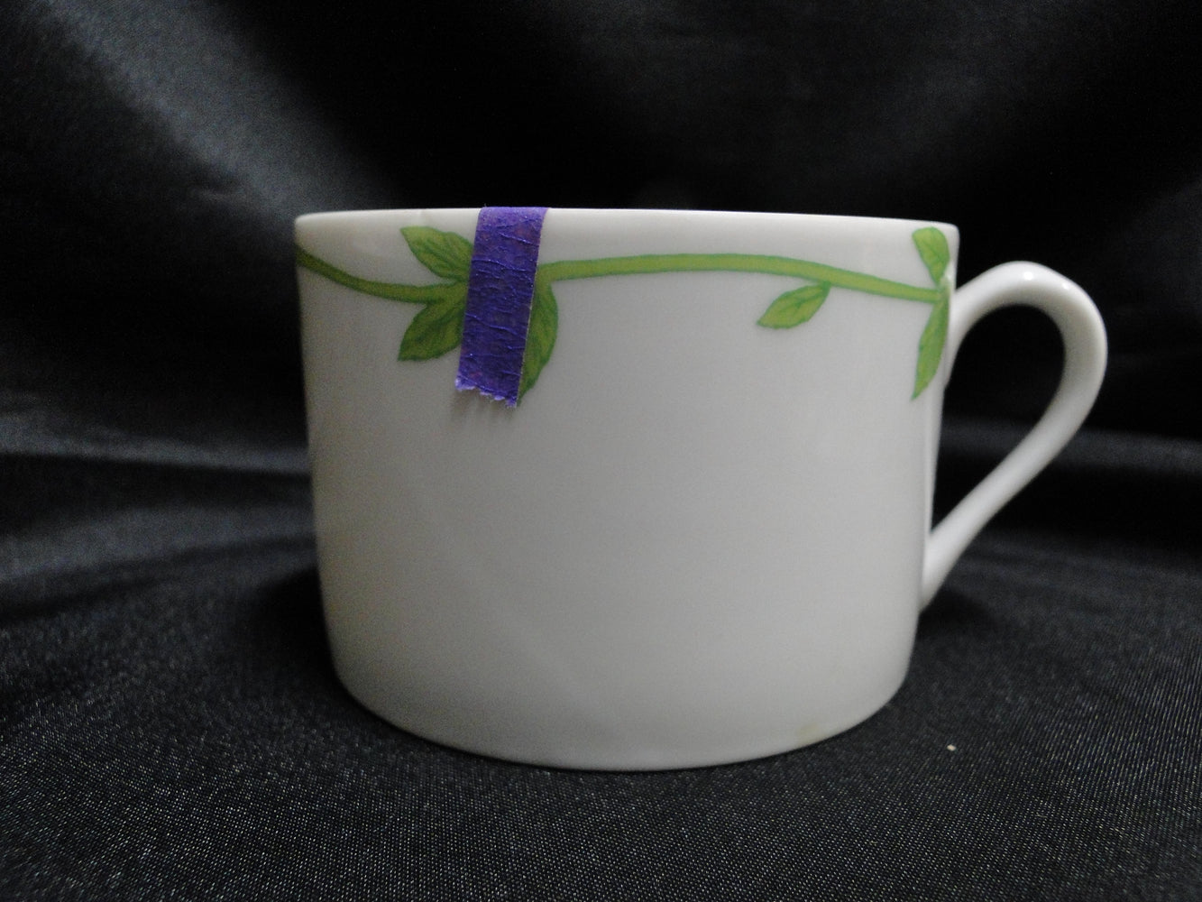 Fitz & Floyd Yellow Rose, White w/ Green: 2 1/8" Cup Only, As Is