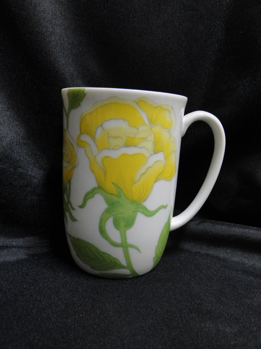 Fitz & Floyd Yellow Rose, White w/ Yellow & Green: Mug (s), 4", As Is
