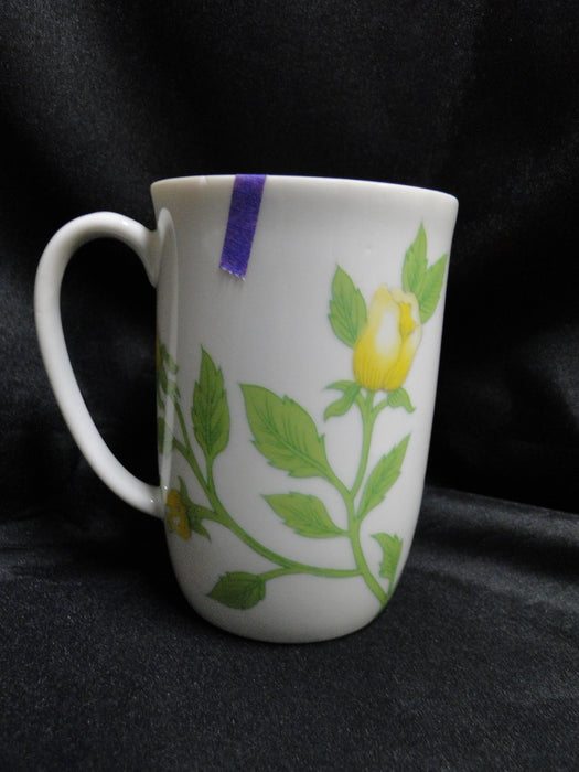 Fitz & Floyd Yellow Rose, White w/ Yellow & Green: Mug (s), 4", As Is