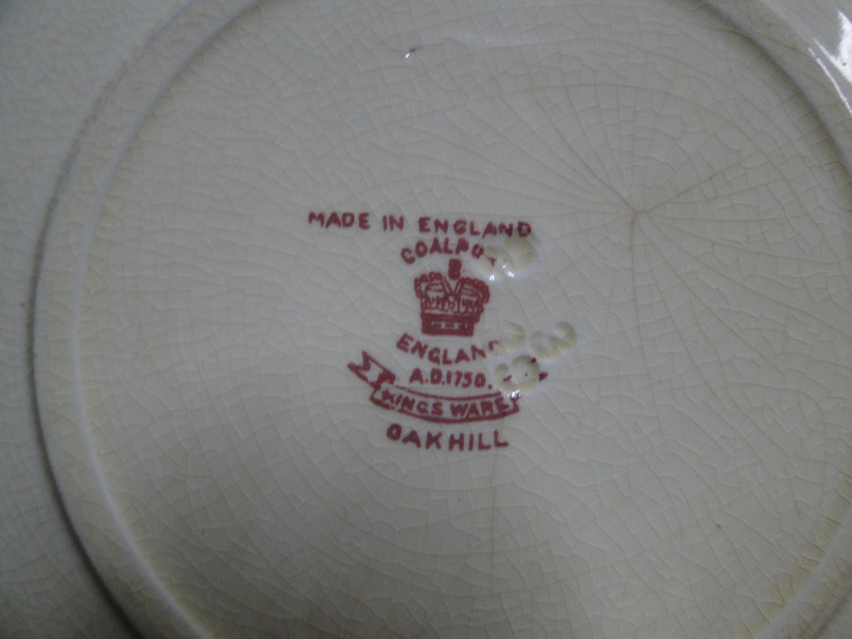 Coalport Oakhill Pink, Floral, Embossed Border: 6 5/8" Cream Soup Saucer, As Is