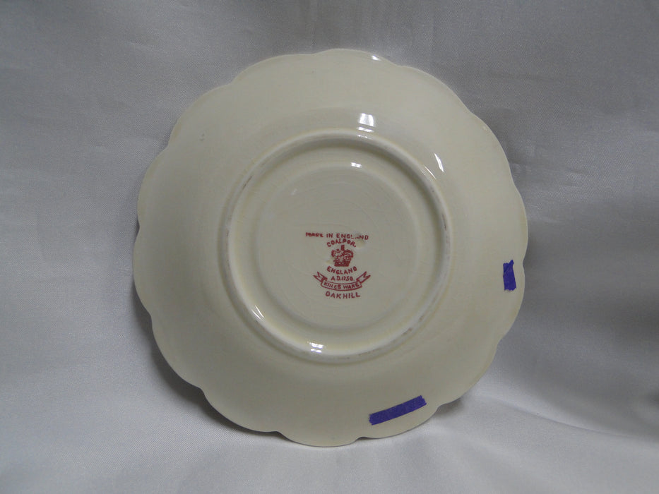 Coalport Oakhill Pink, Floral, Embossed Border: 5 3/4" Saucer, Crazing
