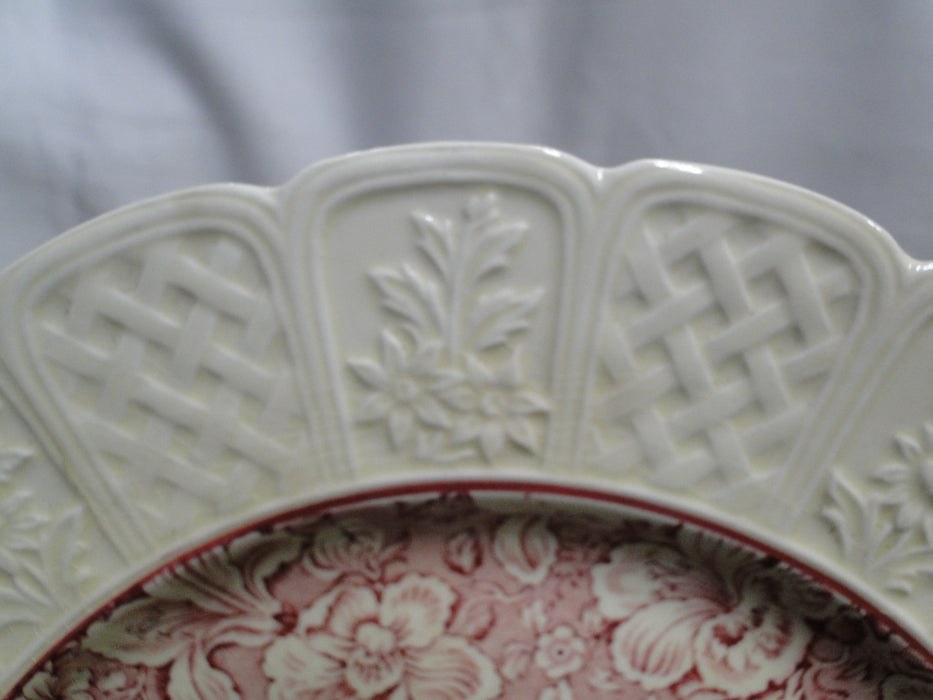 Coalport Oakhill Pink, Floral, Embossed Border: Luncheon Plate (s), 9 1/2" As Is