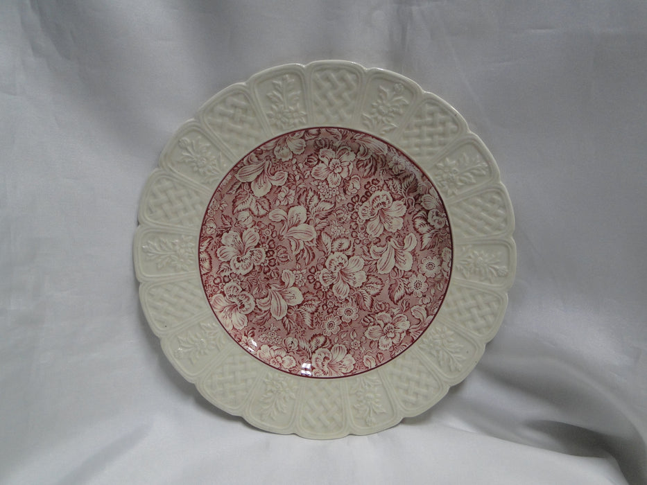 Coalport Oakhill Pink, Floral, Embossed Border: Luncheon Plate (s), 9 1/2" As Is