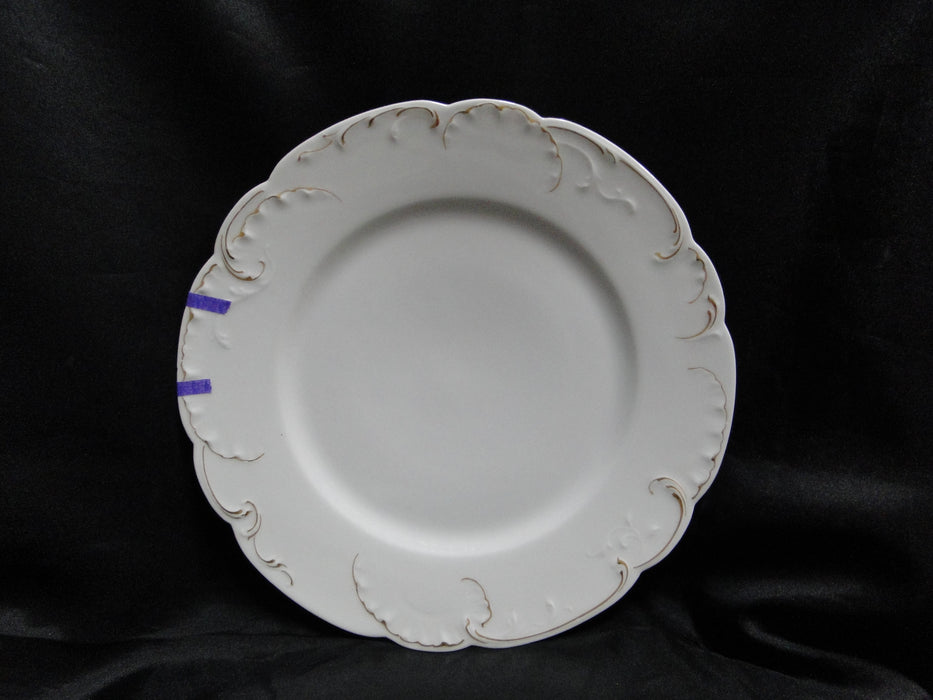 Haviland Schleiger 421, Blank 9, Gold Outlines: Dinner Plate (s), 9 5/8", As Is