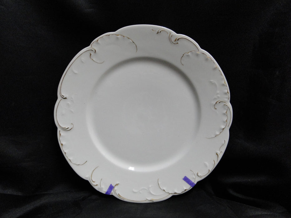 Haviland Schleiger 421, Blank 9, Gold Outlines: Dinner Plate (s), 9 5/8", As Is