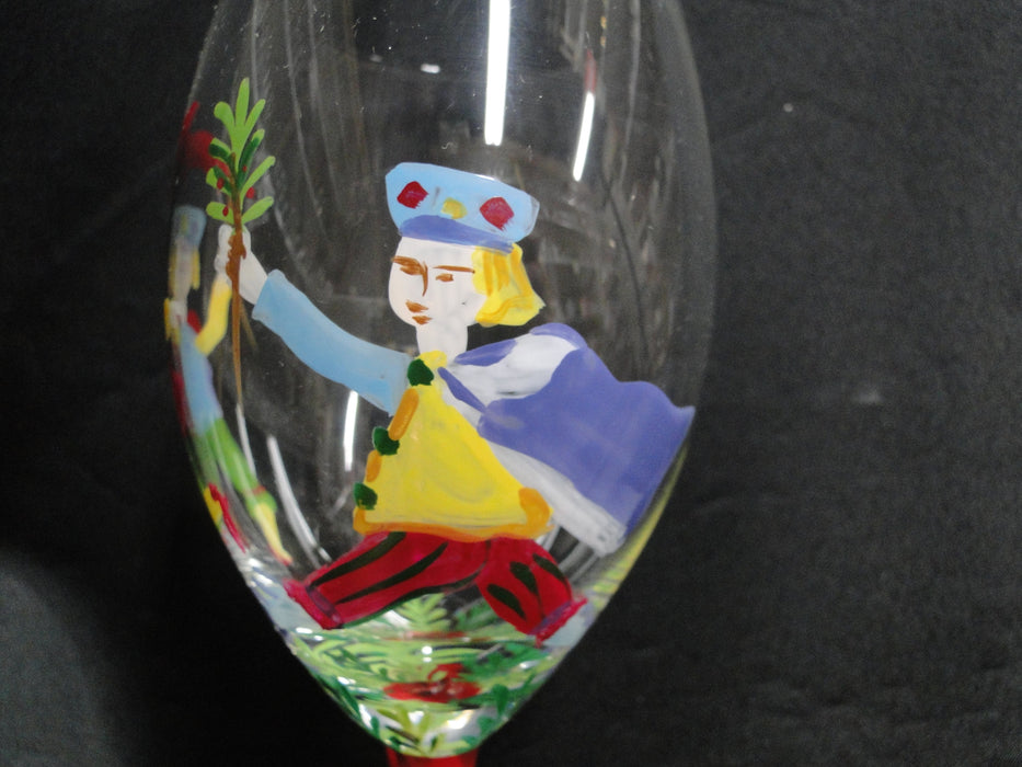 Block 12 Days of Christmas: "10 Lords" Water or Wine Goblet, 9 1/8"