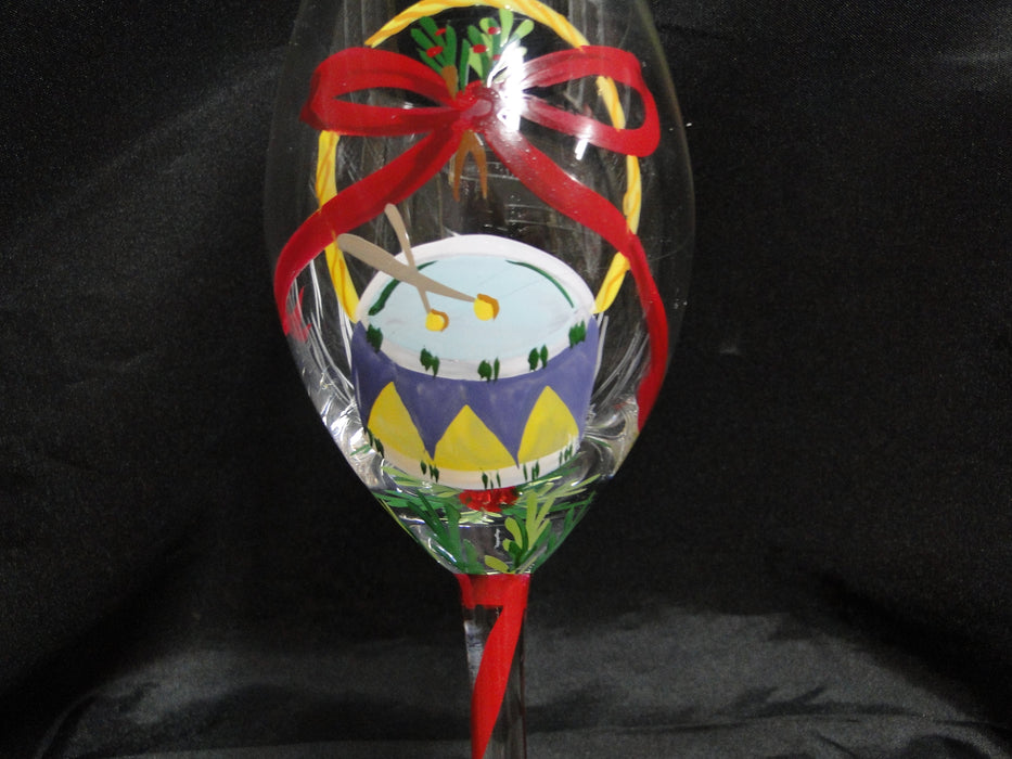 Block 12 Days of Christmas: "12 Drummers" Water or Wine Goblet, 9 1/8"