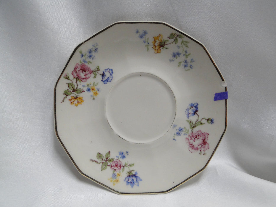 Haviland, Chas Field Rosario, Multicolored: Cup & Saucer Set, 2 1/4" Tall, As Is