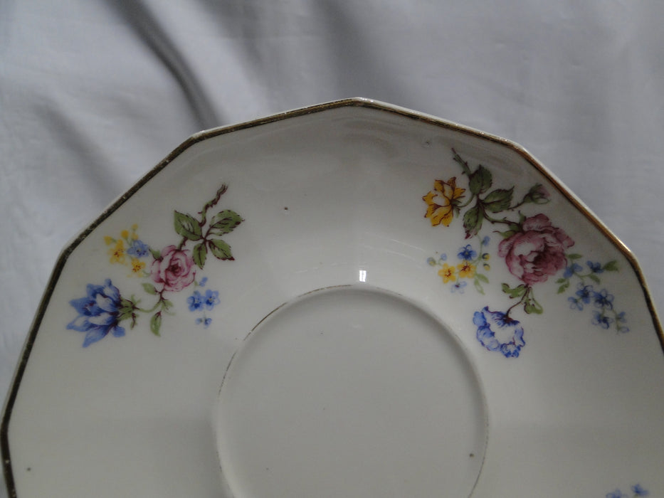 Haviland, Chas Field Rosario, Multicolored: Cup & Saucer Set, 2 1/4" Tall, As Is