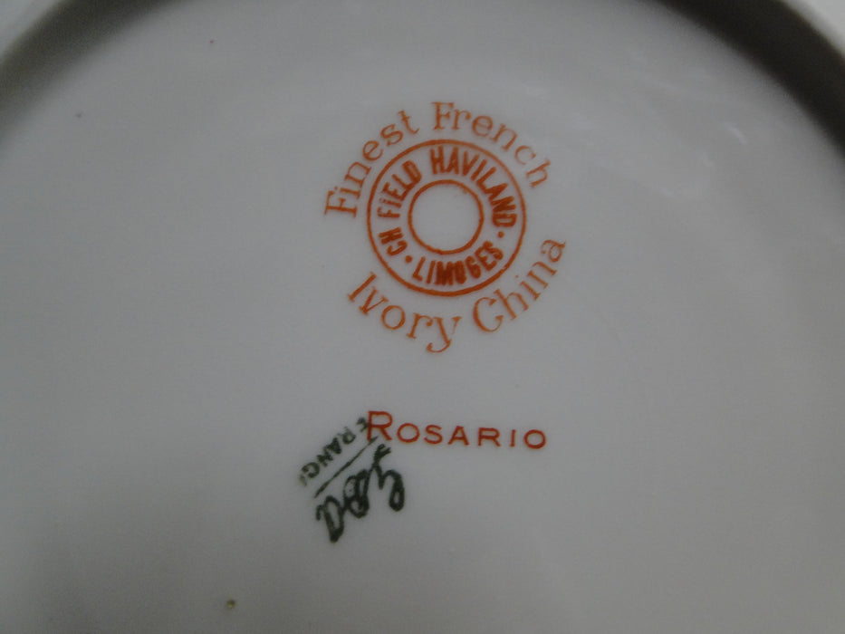 Haviland, Chas Field Rosario, Multicolored: Cup & Saucer Set, 2 1/4" Tall, As Is