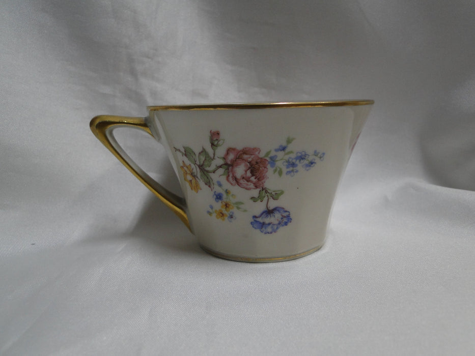 Haviland, Chas Field Rosario, Multicolored: Cup & Saucer Set, 2 1/4" Tall, As Is