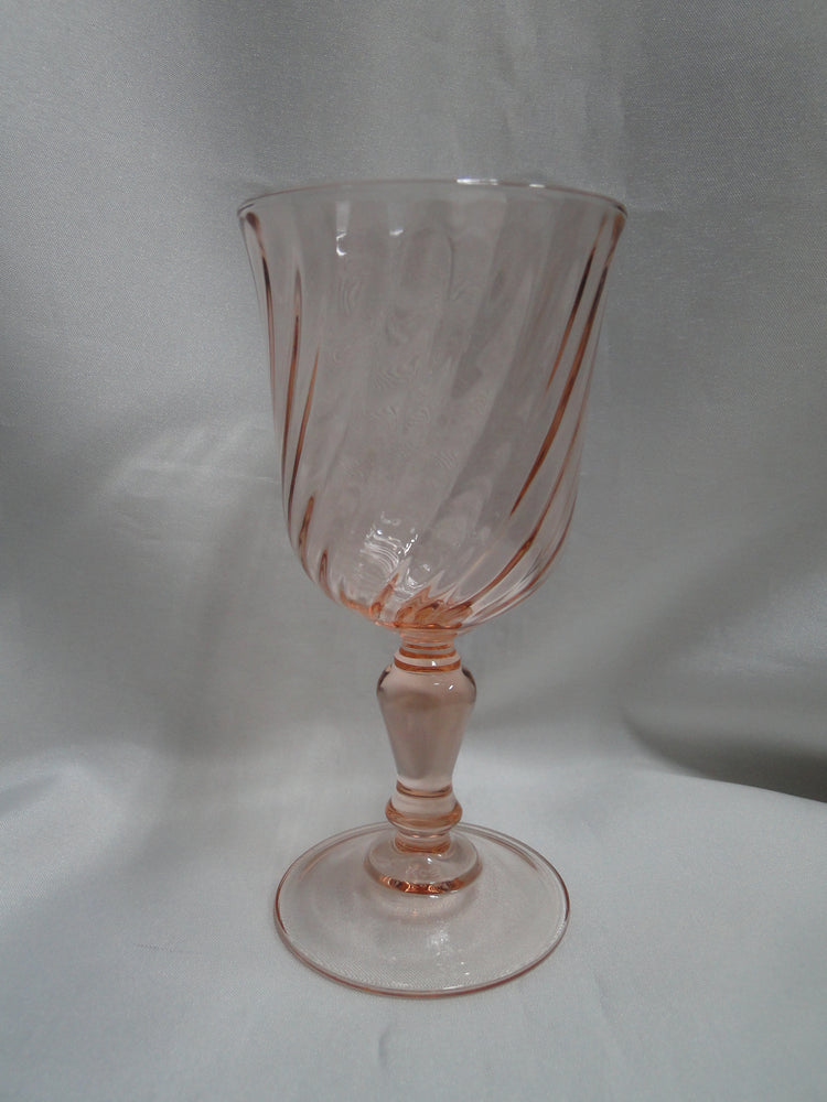 Cristal d'Arques Rosaline Pink, Swirled: Wine Glass (es), 5 3/4" Tall