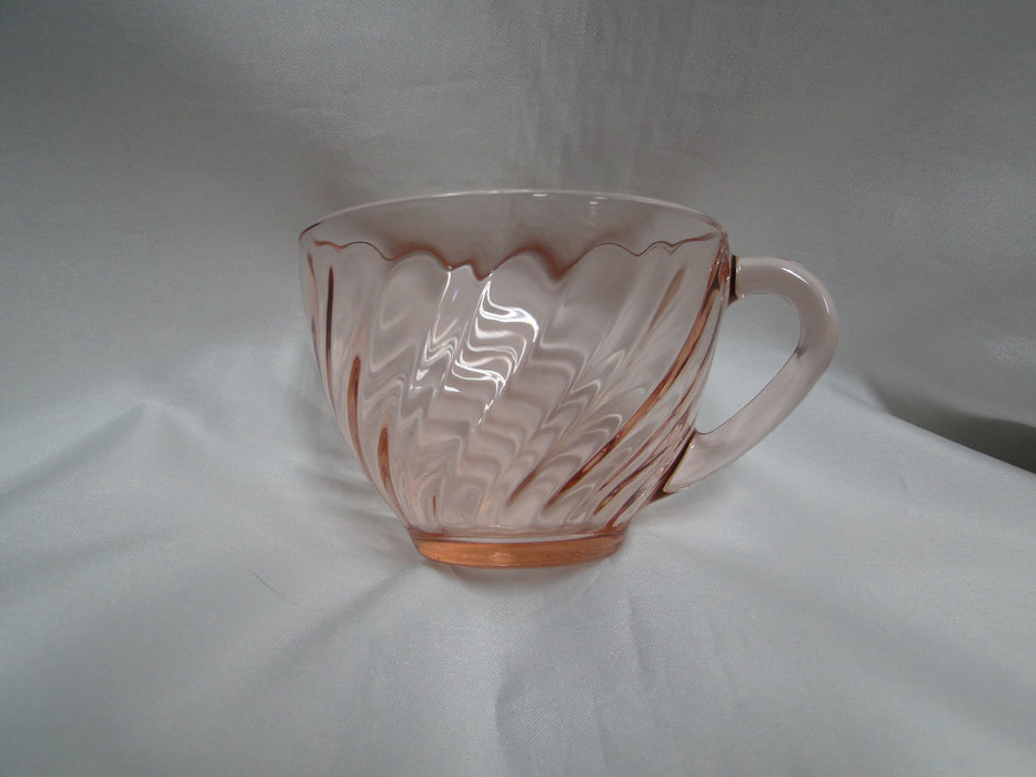 Cristal d'Arques Rosaline Pink, Swirled: Cup & Saucer Set (s), 2 5/8" Tall