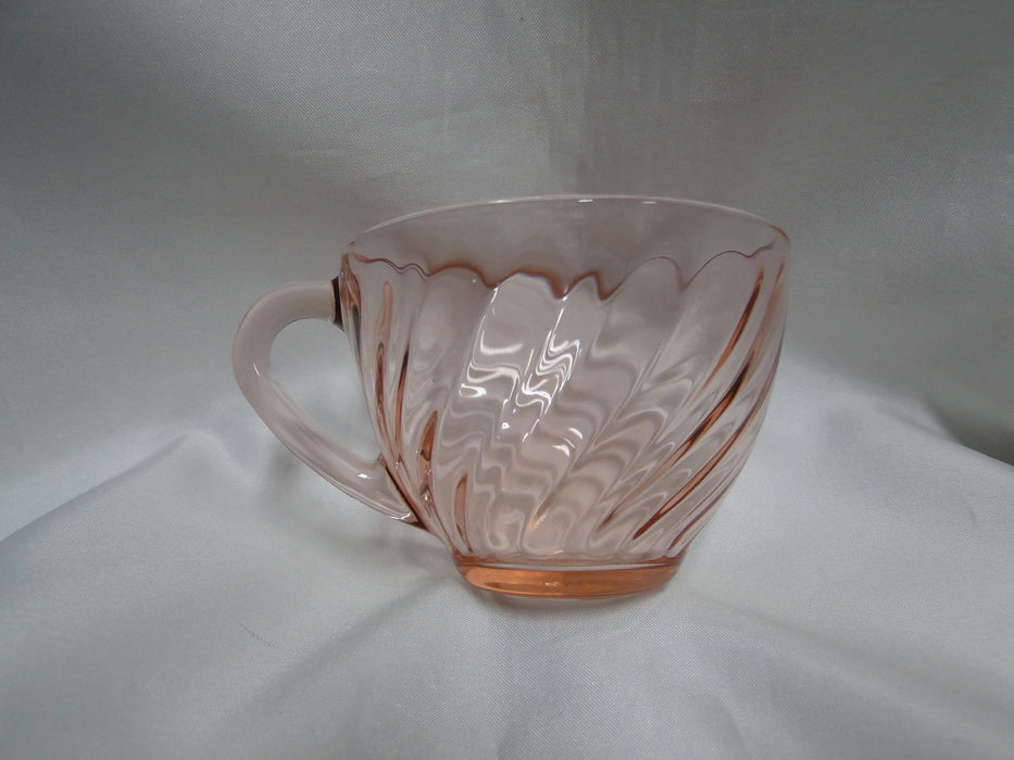 Cristal d'Arques Rosaline Pink, Swirled: Cup & Saucer Set (s), 2 5/8" Tall