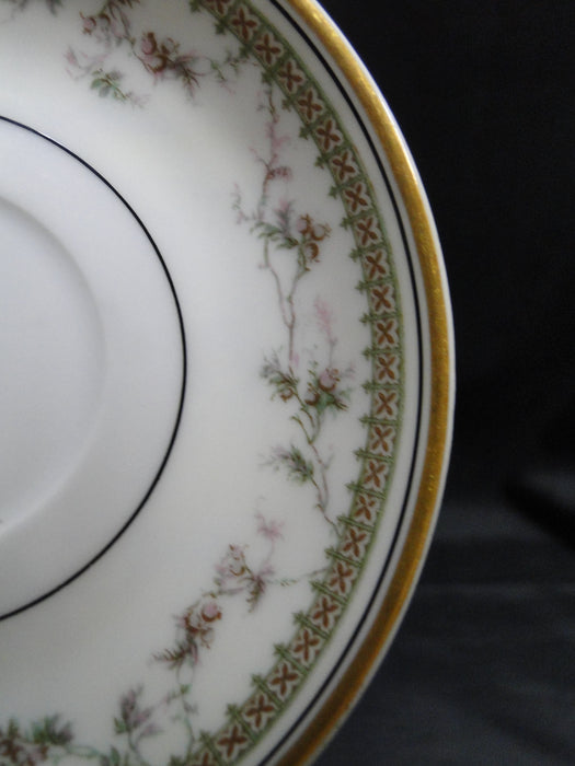 Haviland (Limoges) Yale, Gold & Black Trim: Chocolate Cup & Saucer Set, As Is