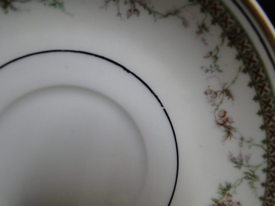 Haviland (Limoges) Yale, Gold & Black Trim: Chocolate Cup & Saucer Set, As Is