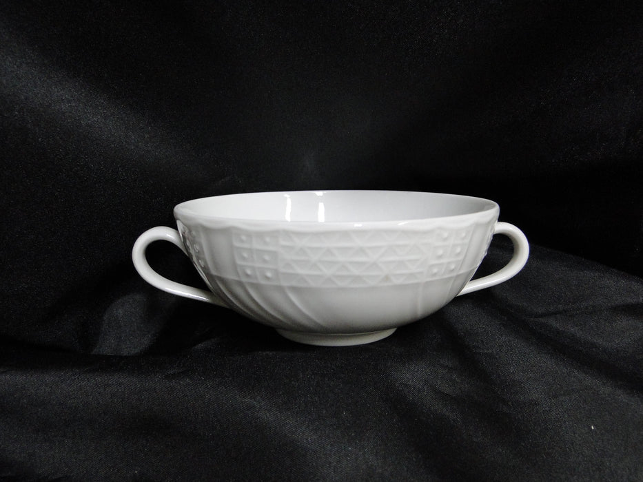 Hutschenreuther Dresden, White, Embossed: Cream Soup Bowl, No Saucer, As Is