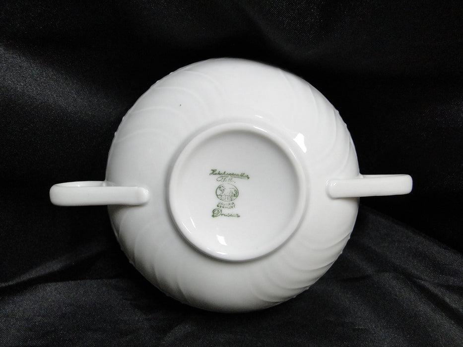 Hutschenreuther Dresden, White, Embossed: Cream Soup Bowl, No Saucer, As Is