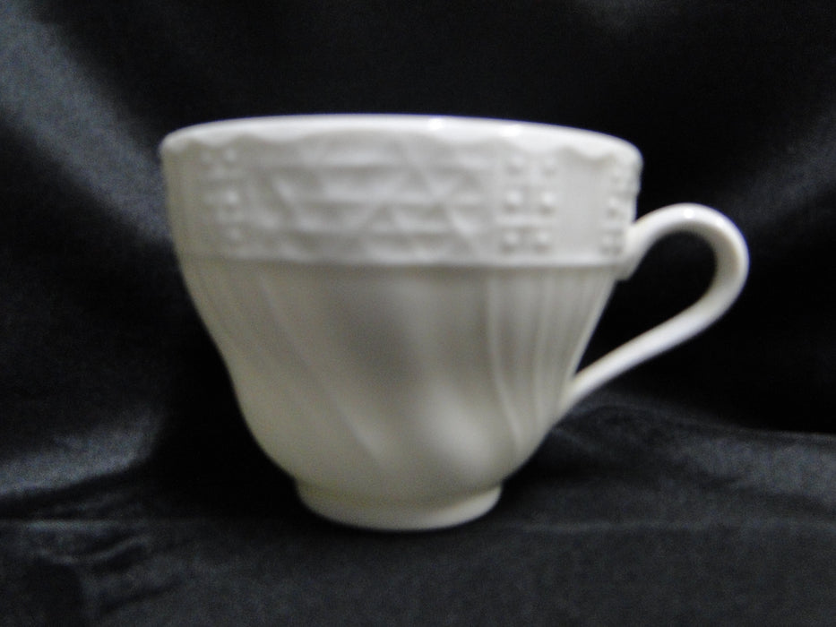 Hutschenreuther Dresden, White, Embossed: Cup & Saucer Set, 2 3/4" Tall, As Is