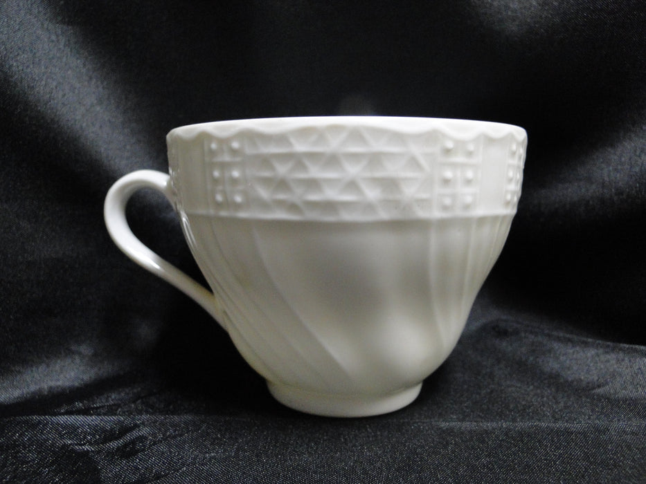 Hutschenreuther Dresden, White, Embossed: Cup & Saucer Set, 2 3/4" Tall, As Is