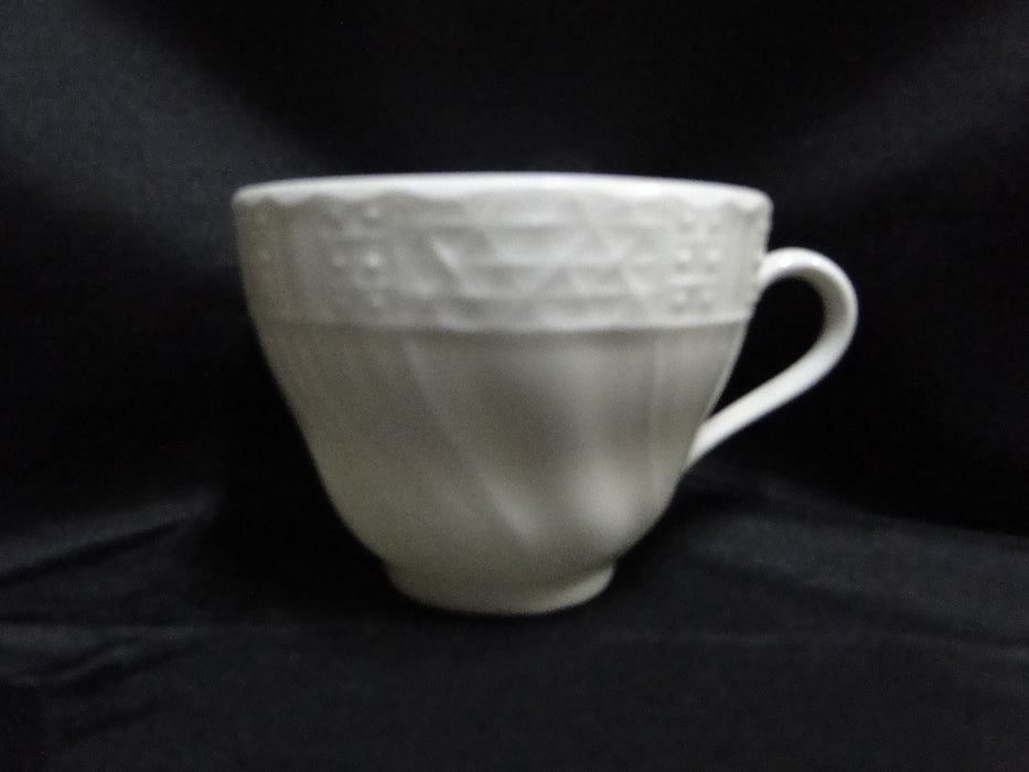 Hutschenreuther Dresden, White, Embossed: Cup & Saucer Set, 2 3/4" Tall, As Is