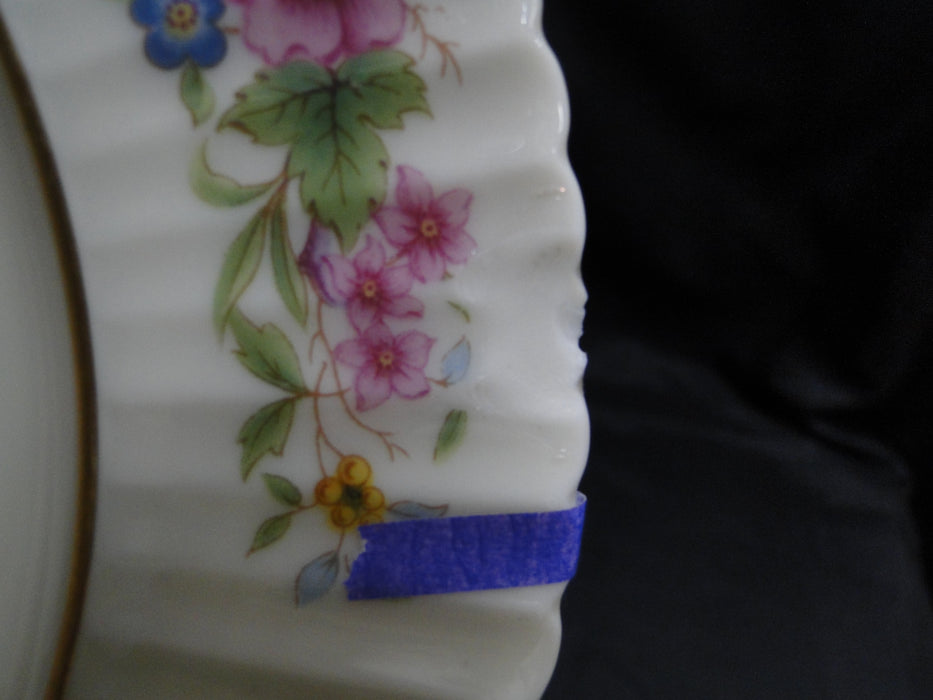 Lenox Sonnet, Florals, Fluted Rim, Gold Trim: Salad Plate, 8 1/2", As Is