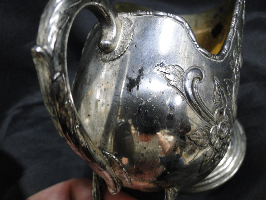 Raimond Silverplate, Gold Colored Lining: Sugar Scuttle / Bowl & Scoop, Wear