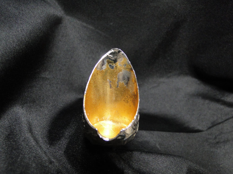 Raimond Silverplate, Gold Colored Lining: Sugar Scuttle / Bowl & Scoop, Wear