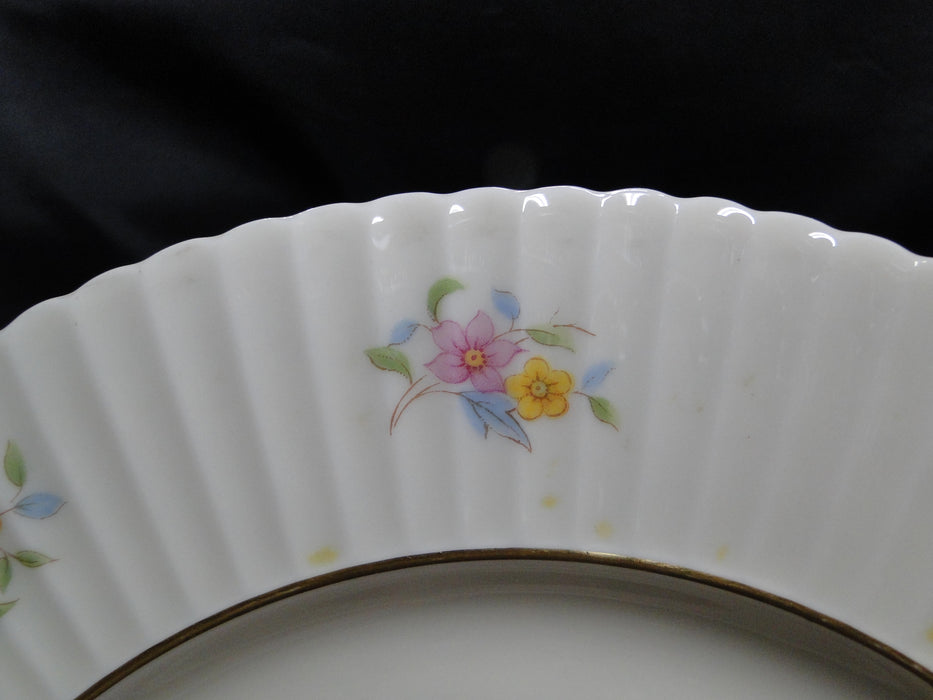 Lenox Sonnet, Florals, Fluted Rim, Gold Trim: Dinner Plate (s), 10 3/4", As Is