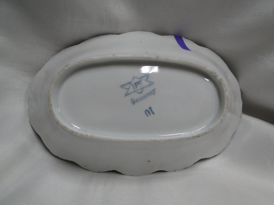 IBF Germany Magenta Border w/ Yellow Roses: Oval Bowl (s), 6 1/2", As Is