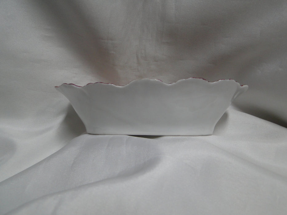 IBF Germany Magenta Border w/ Yellow Roses: Oval Bowl (s), 6 1/2", As Is