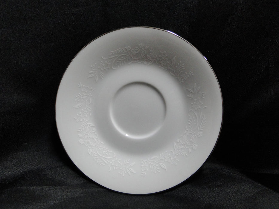 Noritake Reina, 6450Q, White Flowers & Leaves : 6" Saucer Only, No Cup