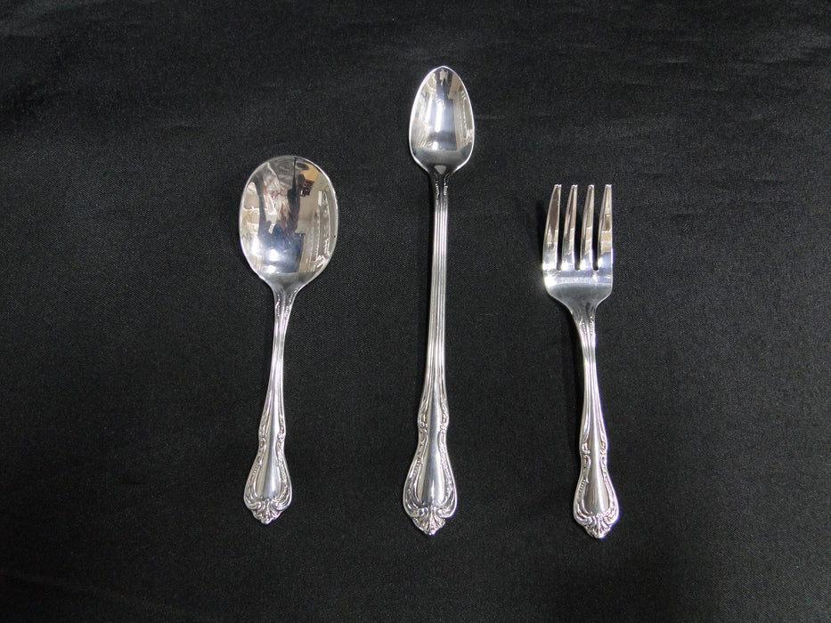 Oneida Chalice-Harmony Silverplate Flatware: 3-Piece Baby Spoons & Fork Set, Box