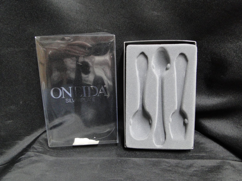 Oneida Chalice-Harmony Silverplate Flatware: 3-Piece Baby Spoons & Fork Set, Box