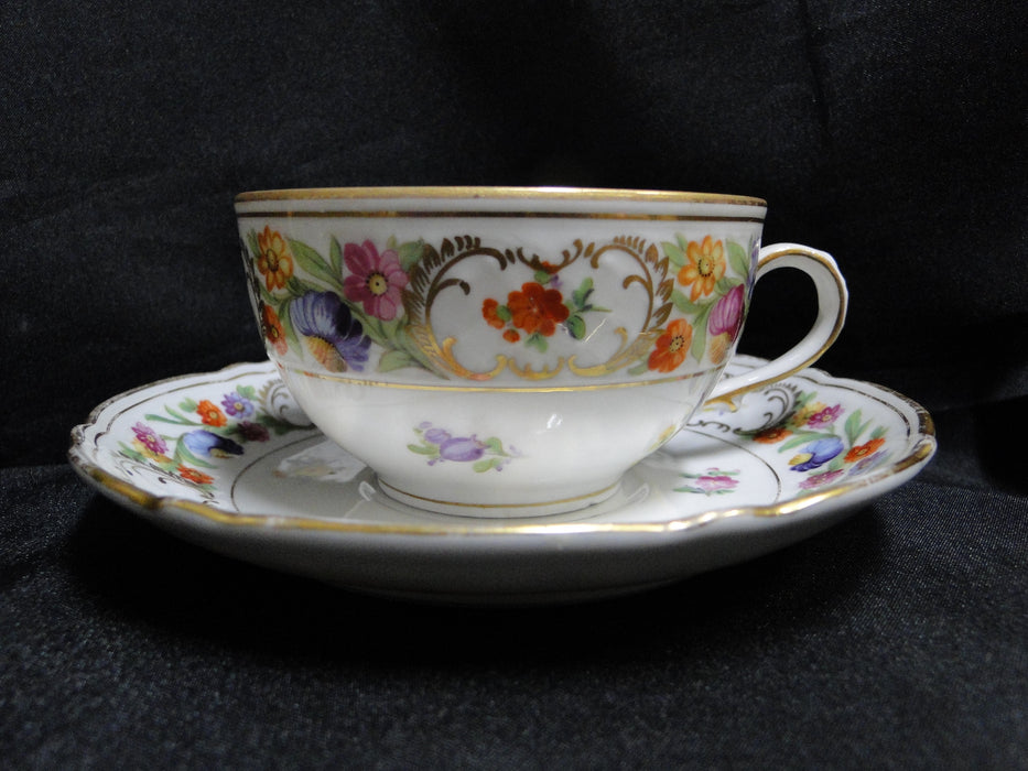 Schumann Dresden, Multicolored Flowers: Cup & Saucer Set (s), Wear
