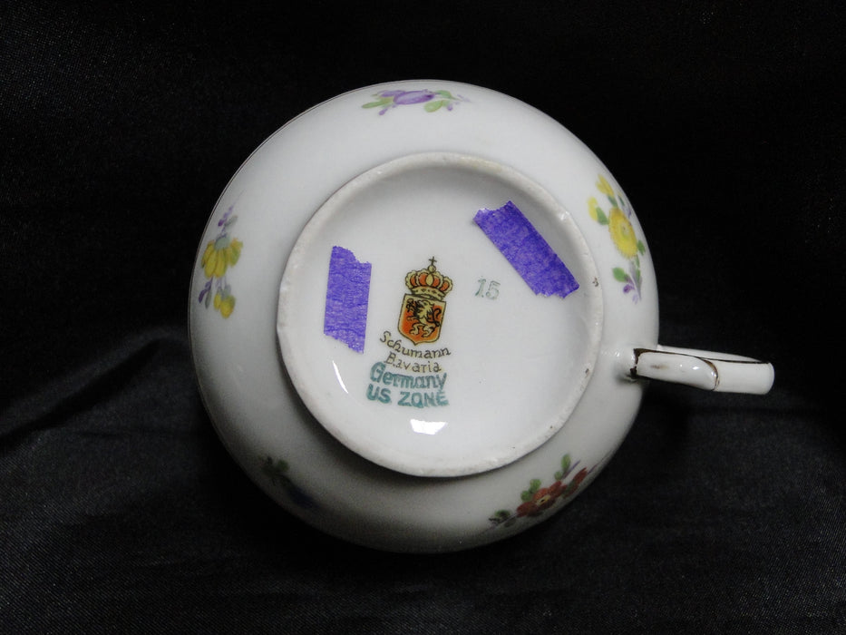 Schumann Dresden, Multicolored Flowers: Cup & Saucer Set (s), Wear