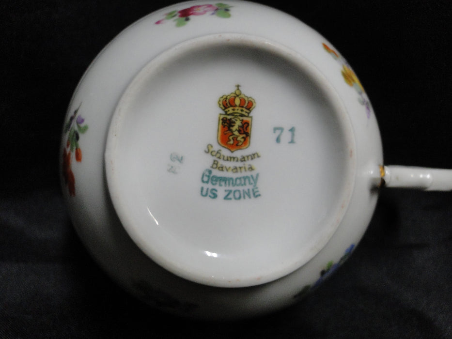 Schumann Dresden, Multicolored Flowers: Cup & Saucer Set (s), Wear