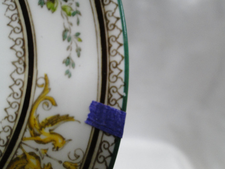 Wedgwood Columbia, White, Medallion, Green Trim: 5 3/4" Saucer Only, Nick
