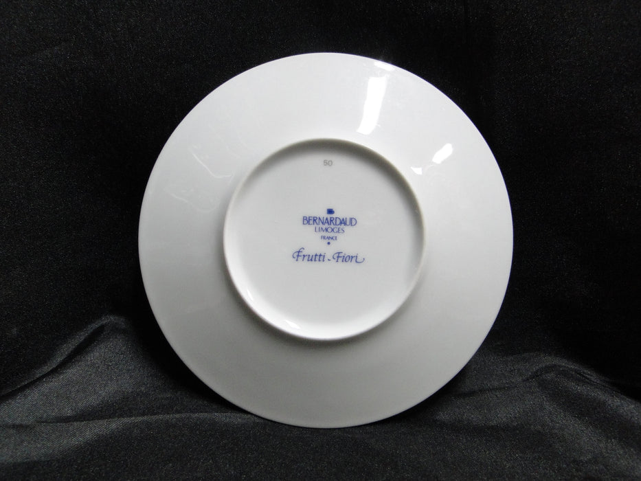 Bernardaud Frutti Fiori, Fruit, Flowers, Blue Rim: 5 1/2" Saucer Only, No Cup