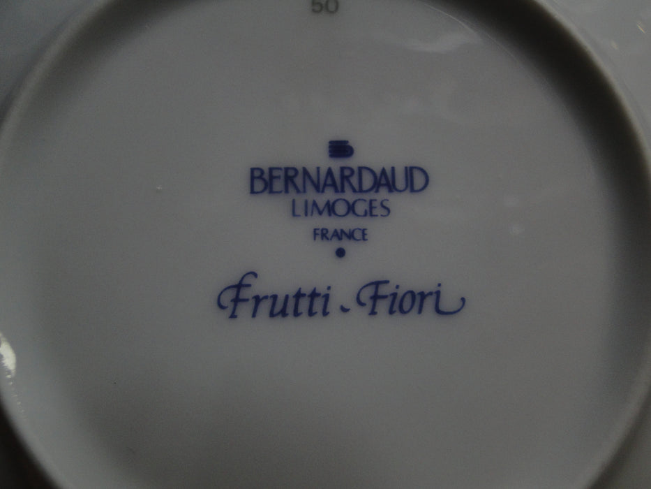 Bernardaud Frutti Fiori, Fruit, Flowers, Blue Rim: 5 1/2" Saucer Only, No Cup