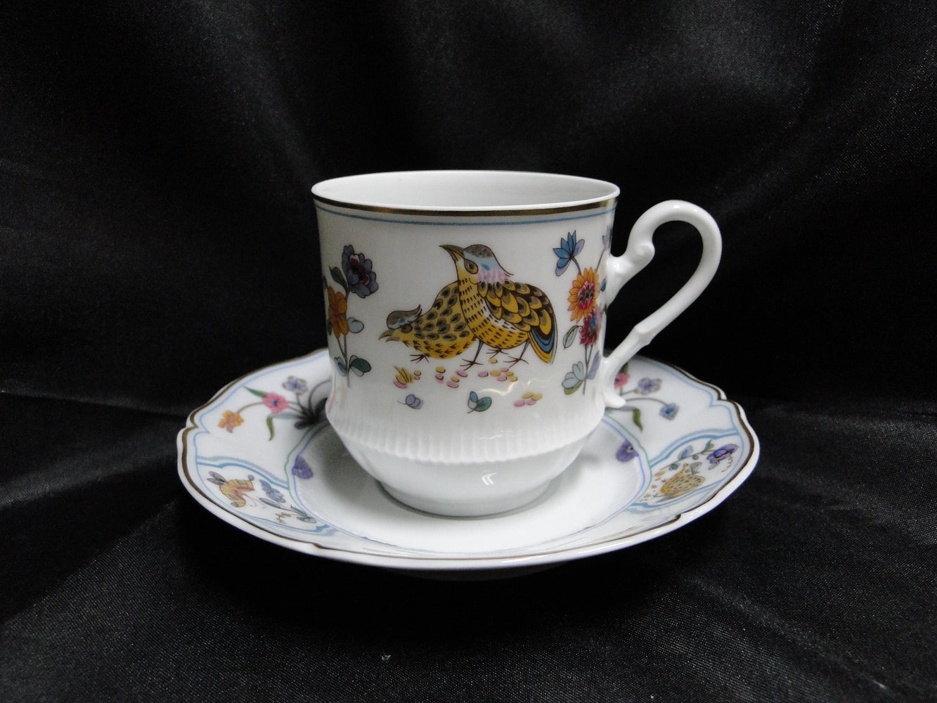 Haviland (Limoges) Golden Quail, Aux Cailles, Birds: Cup & Saucer Set (s), 3"