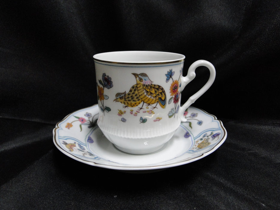Haviland (Limoges) Golden Quail, Aux Cailles, Birds: Cup & Saucer Set (s), 3"
