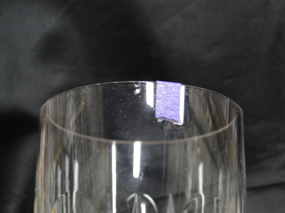 Clear w/ Vertical Cuts & Thumbprints: Tumbler / Old Fashioned, 4", As Is, CR#050
