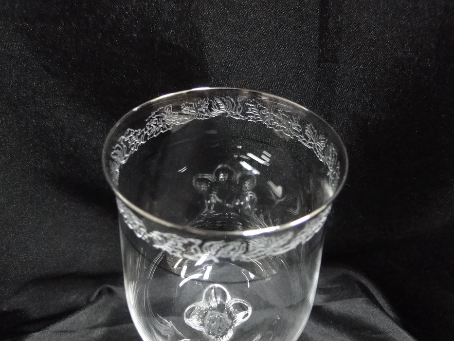 Lenox Moonspun Crystal, Platinum: Water or Wine Goblet (s), 7 1/8" Tall, Wear