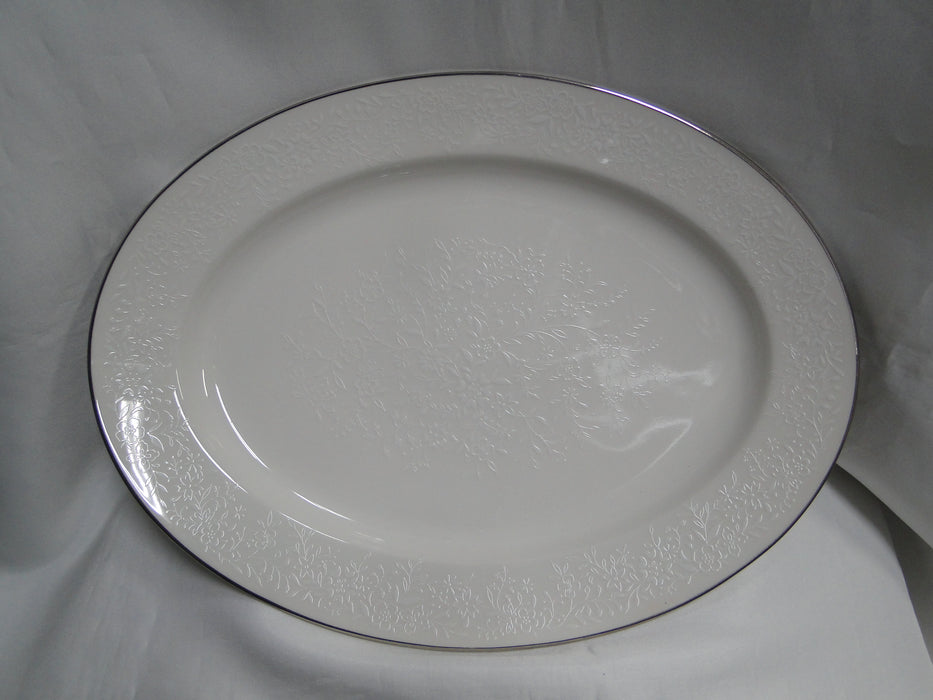 Noritake Affection, 7192, White Flowers: Oval Serving Platter, 13 5/8" x 10 1/4"